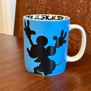 Disney Parks Blue Mickey Mouse Silhouette Coffee Mug Retired Authentic Original